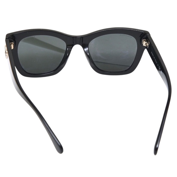 CHANEL Sunglasses Black Heart Square Gold Acetate Enamel Eyeglasses 5478-A 501S4 - Picture 10 of 10